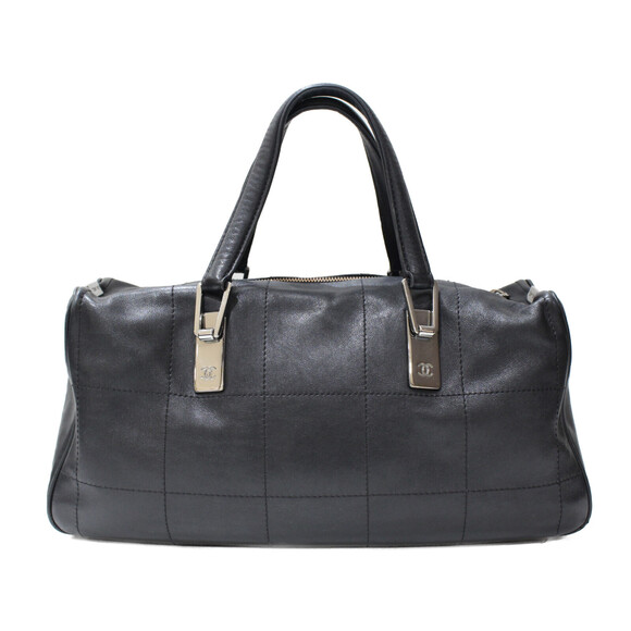 CHANEL Boston Bag Chocobar Black Lambskin - Picture 4 of 8